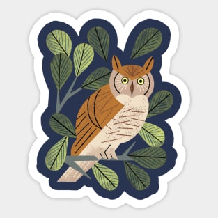 Perching Owl Sticker